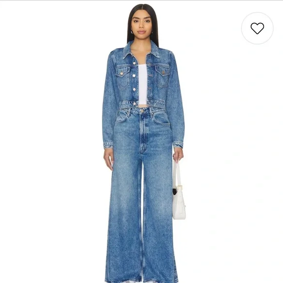 NWT Mother Denim SNACKS The Sugar Cone Skimp Wide Leg Jeans Mouthful 26